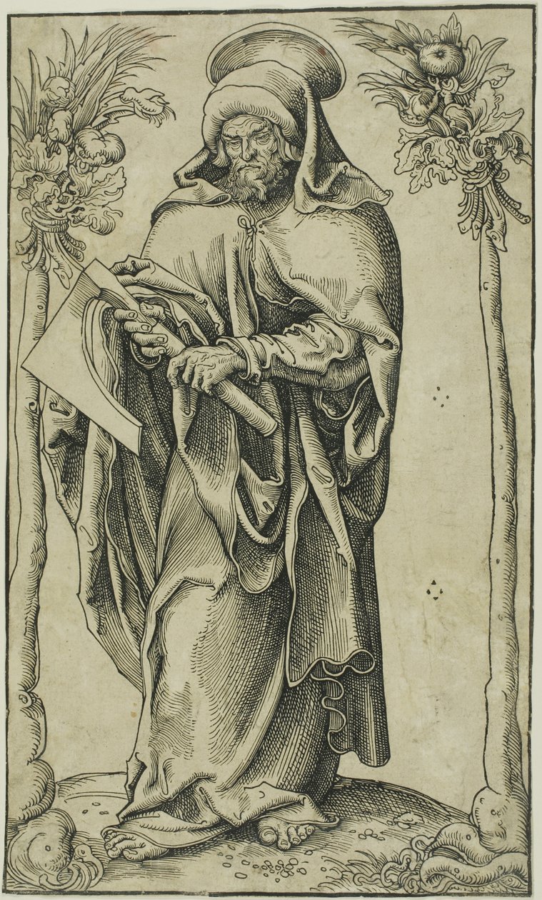 Sankt Matthias, från Kristus, apostlarna och Sankt Paulus av Lucas Cranach the Elder