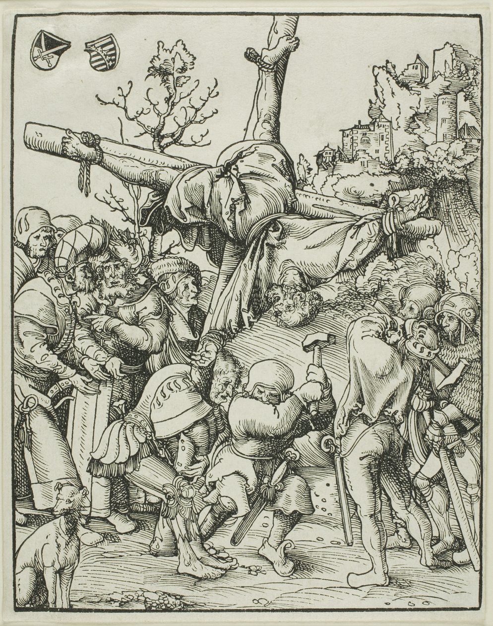 Sankt Petrus, från Apostlarnas martyrium av Lucas Cranach the Elder