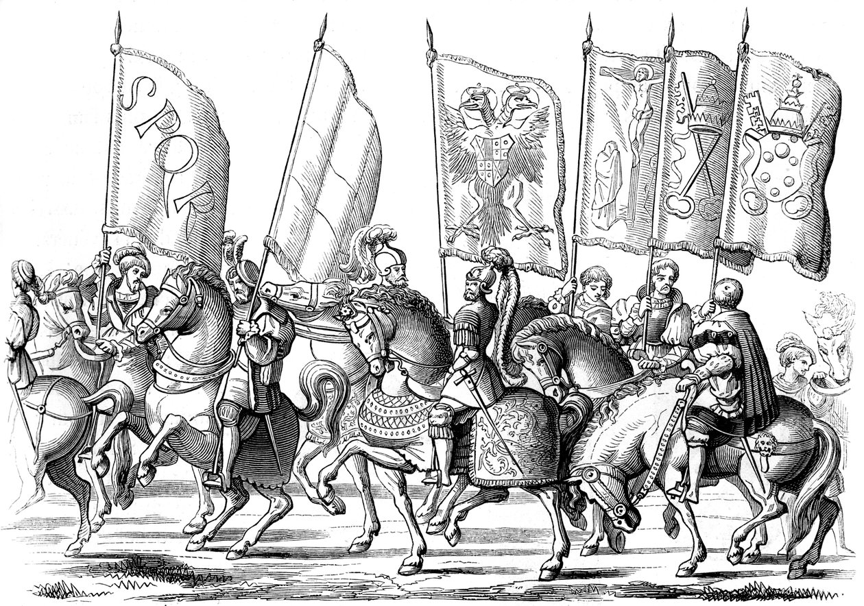 Kyrkans och imperiets normer, 1529-1530 1849. av Lucas Cranach the Elder
