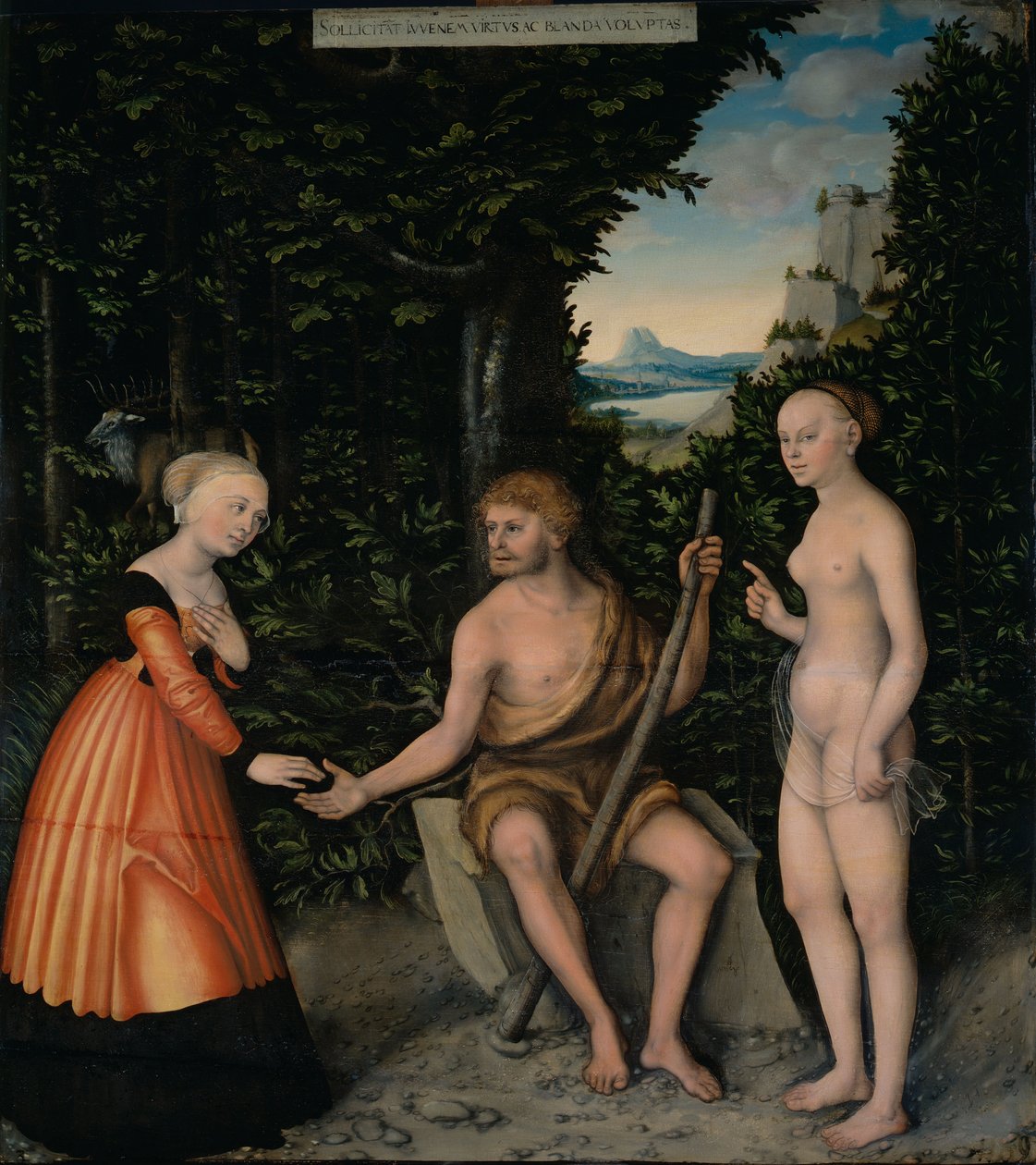 Valet av Herakles från Herkules arbete av Lucas Cranach the Elder