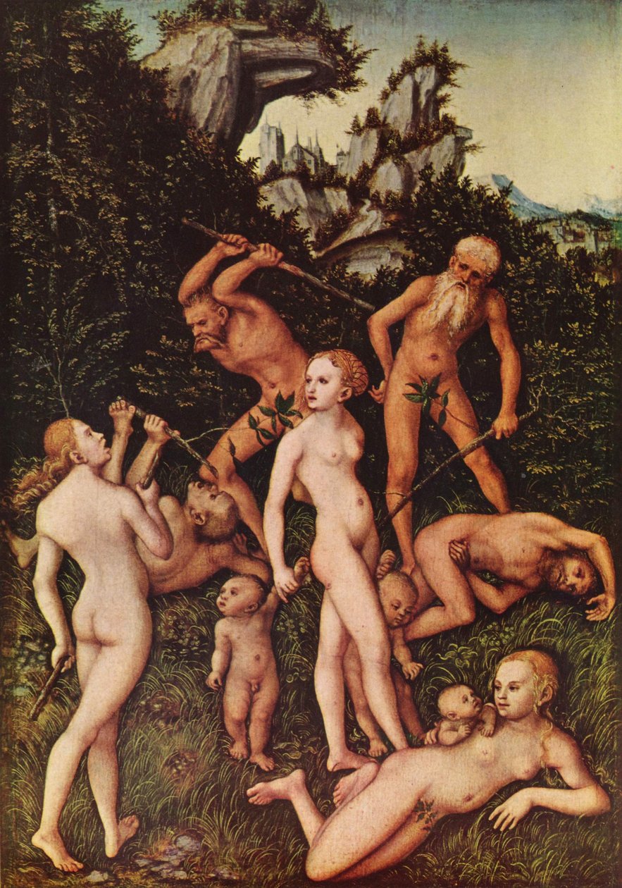 Avundsjukans frukter (Silverålderns slut) av Lucas Cranach the Elder