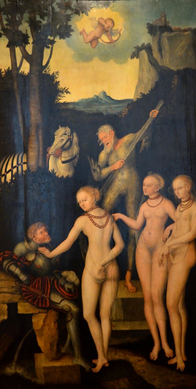 Domen i Paris (kurfurst Joachim II:s exemplarplåtar) av Lucas Cranach the Elder