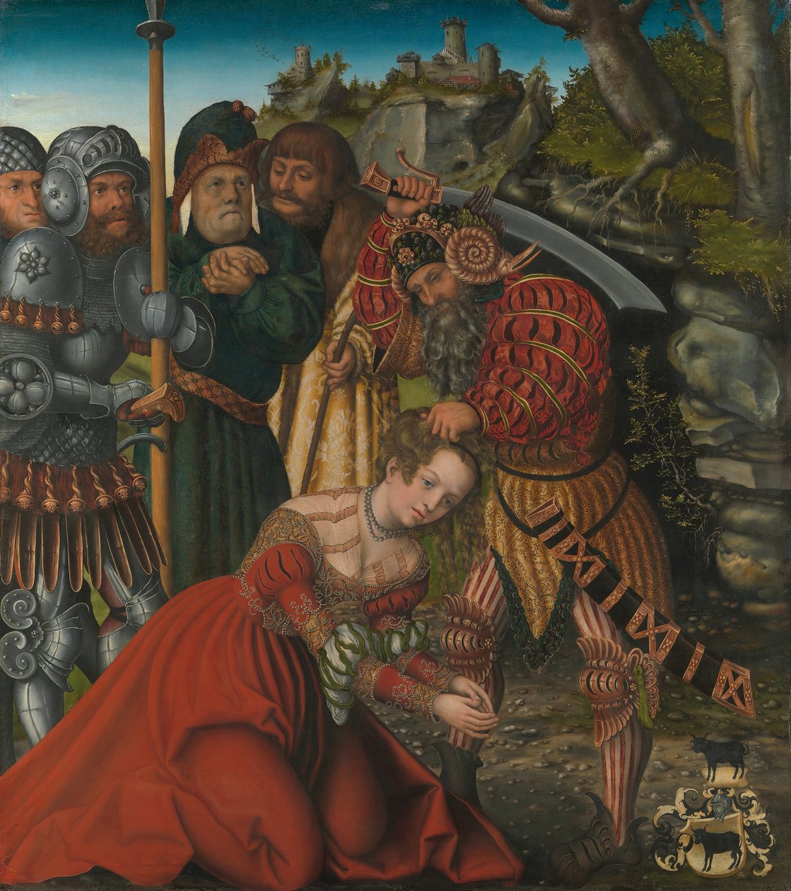 Sankt Barbaras martyrskap, ca. 1510. av Lucas Cranach the Elder
