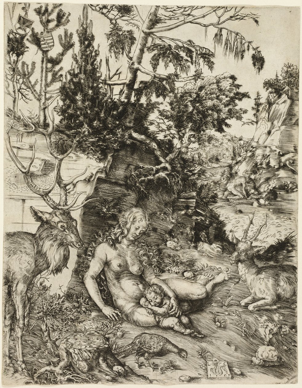 Den helige Johannes Chrysostomos botgöring av Lucas Cranach the Elder
