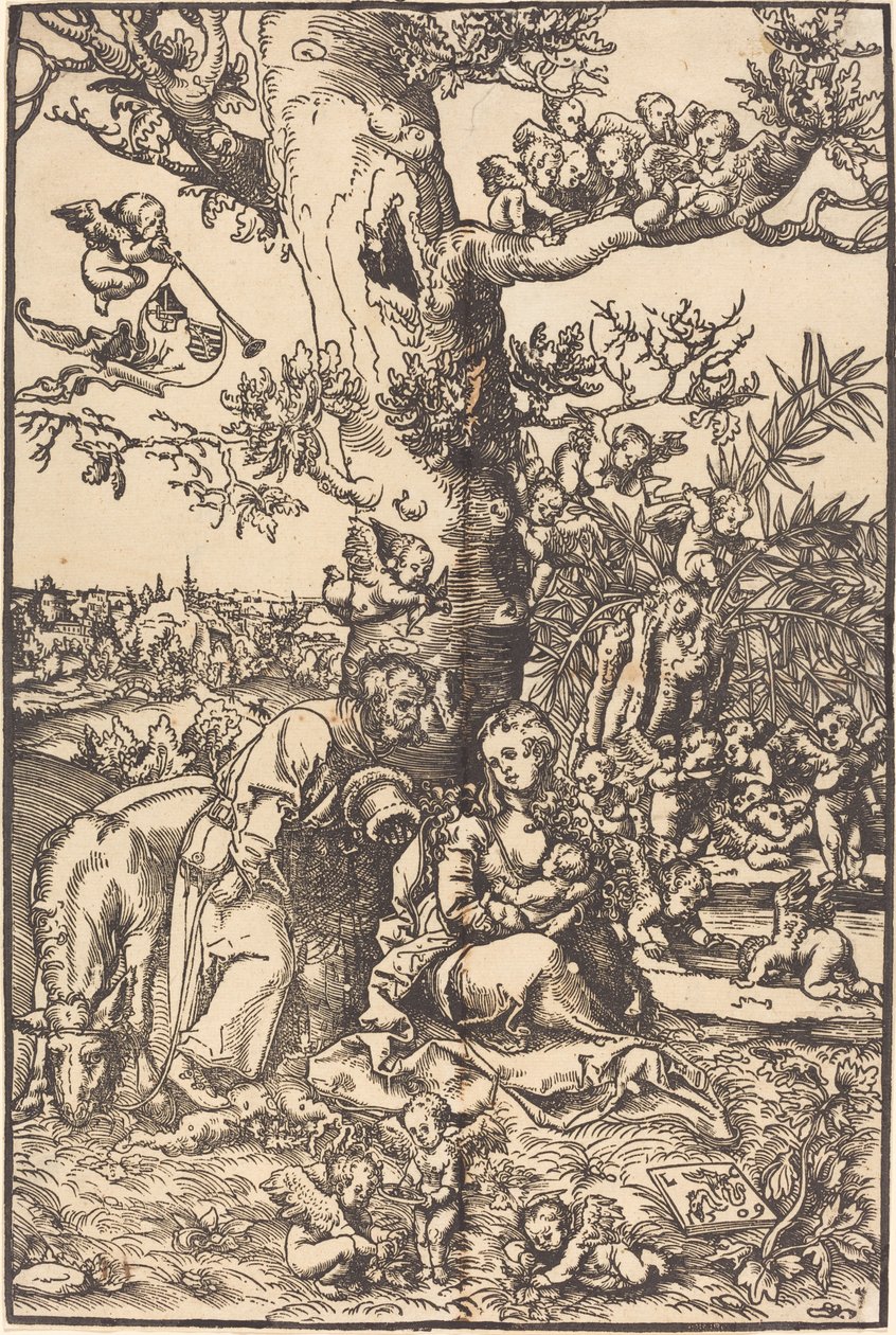 Resten på flykten till Egypten av Lucas Cranach the Elder