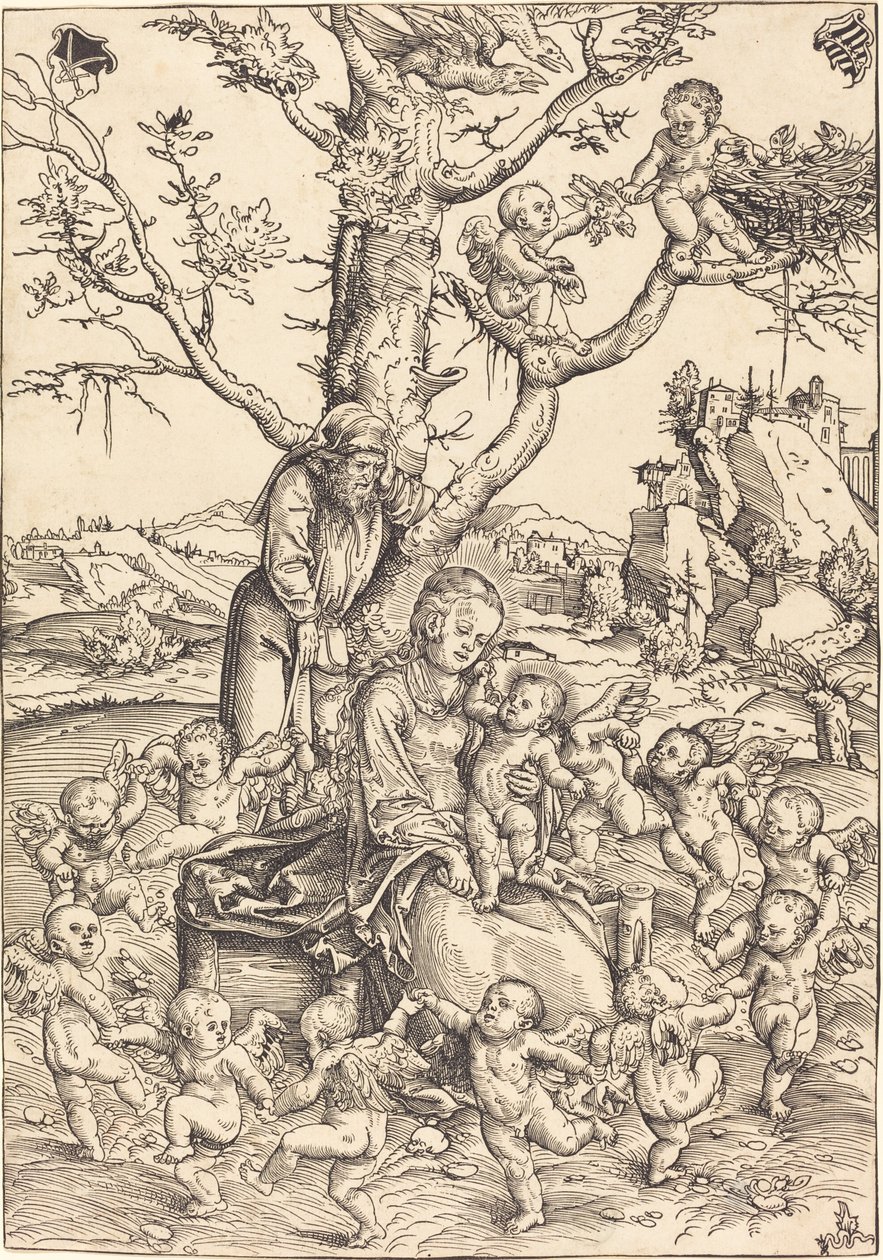 Resten på flykten till Egypten av Lucas Cranach the Elder