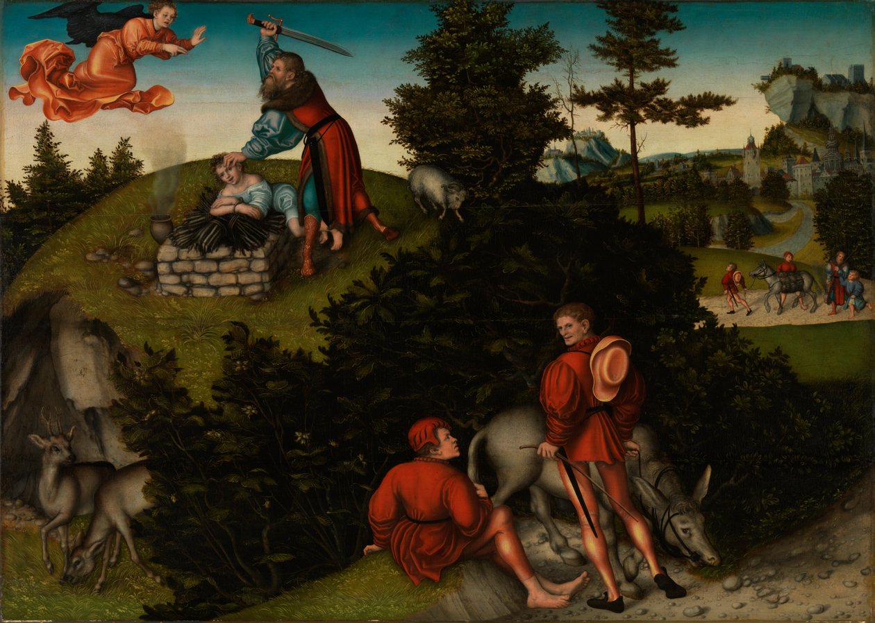 Offer av Abraham av Lucas Cranach the Elder