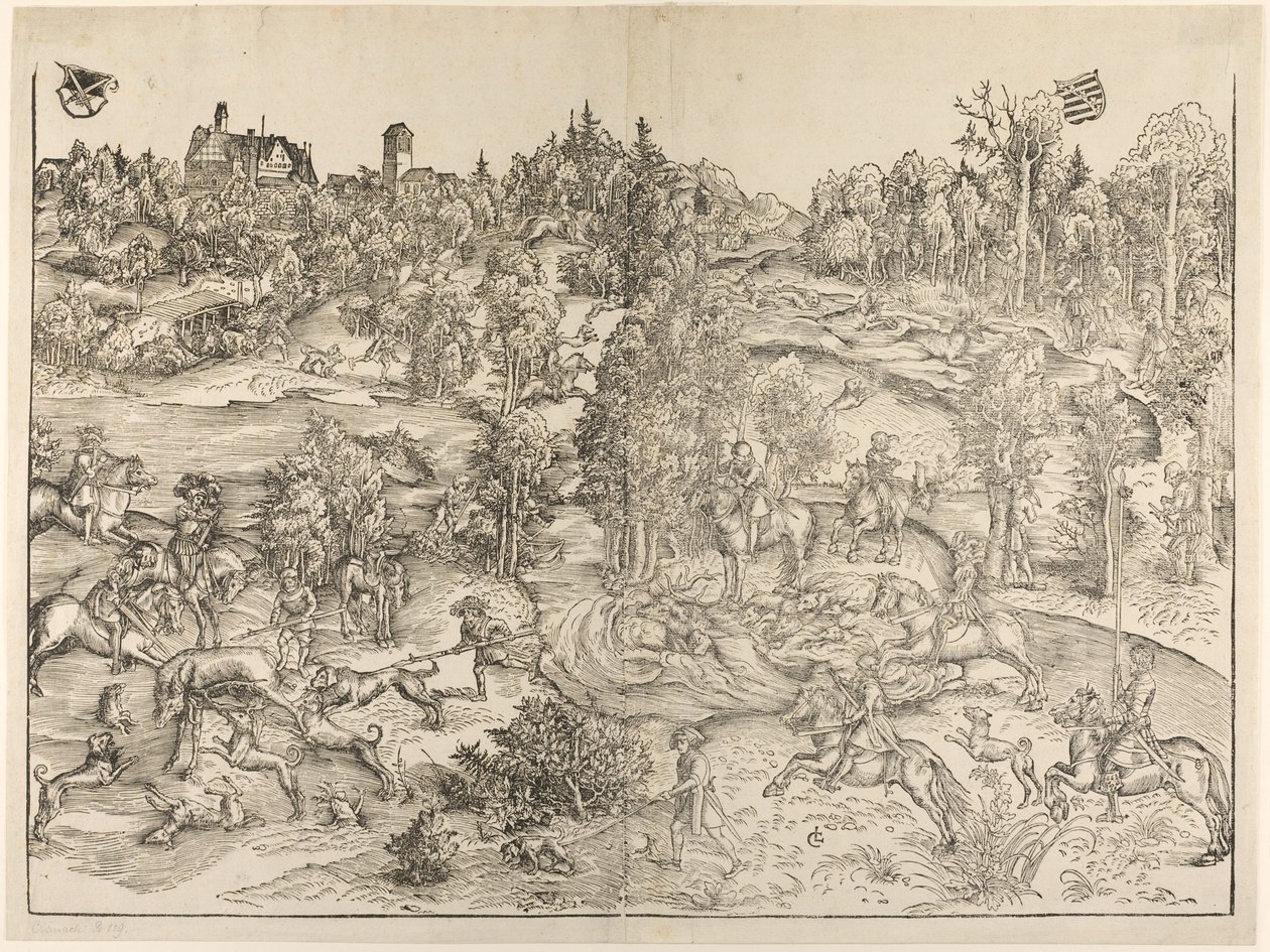 Jakten på hjorten av Lucas Cranach the Elder