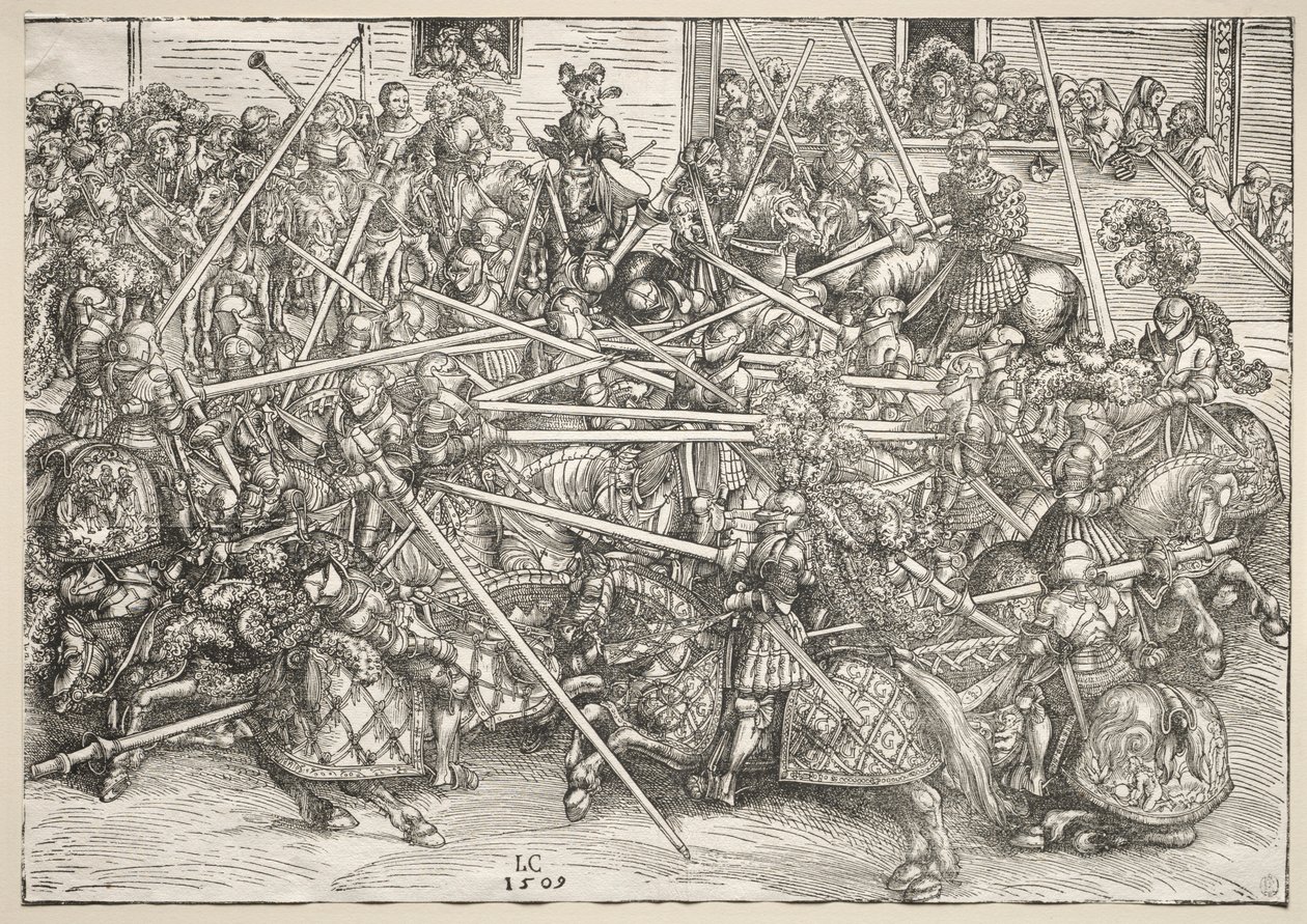 Turneringen med lansar, 1509. av Lucas Cranach the Elder