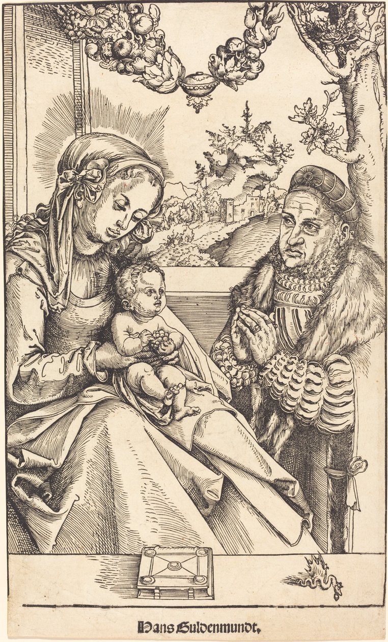 Jungfrun och barnet älskad av Fredrik den vise av Sachsen av Lucas Cranach the Elder