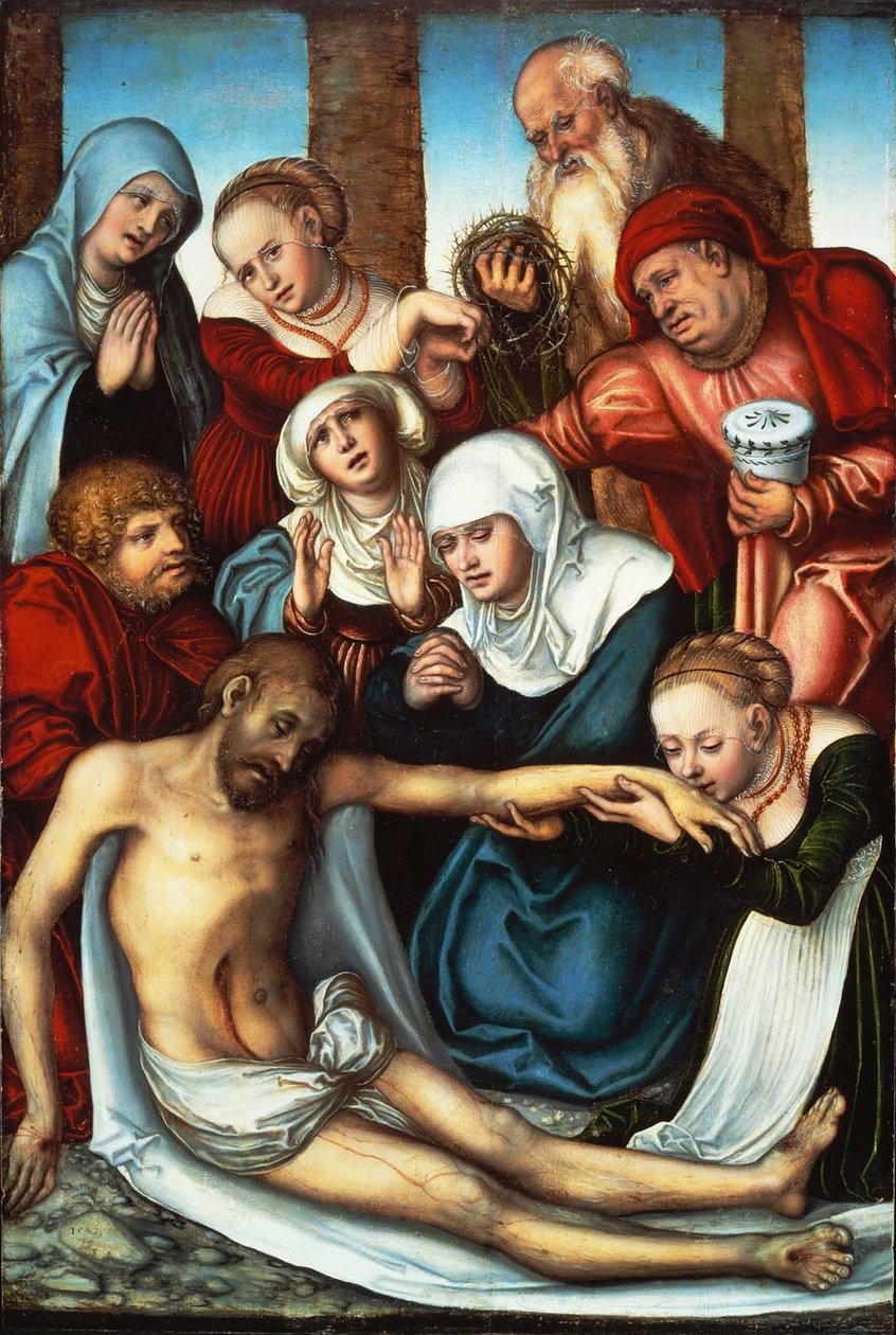 Klagovisan över den döde Kristus av Lucas Cranach the Elder