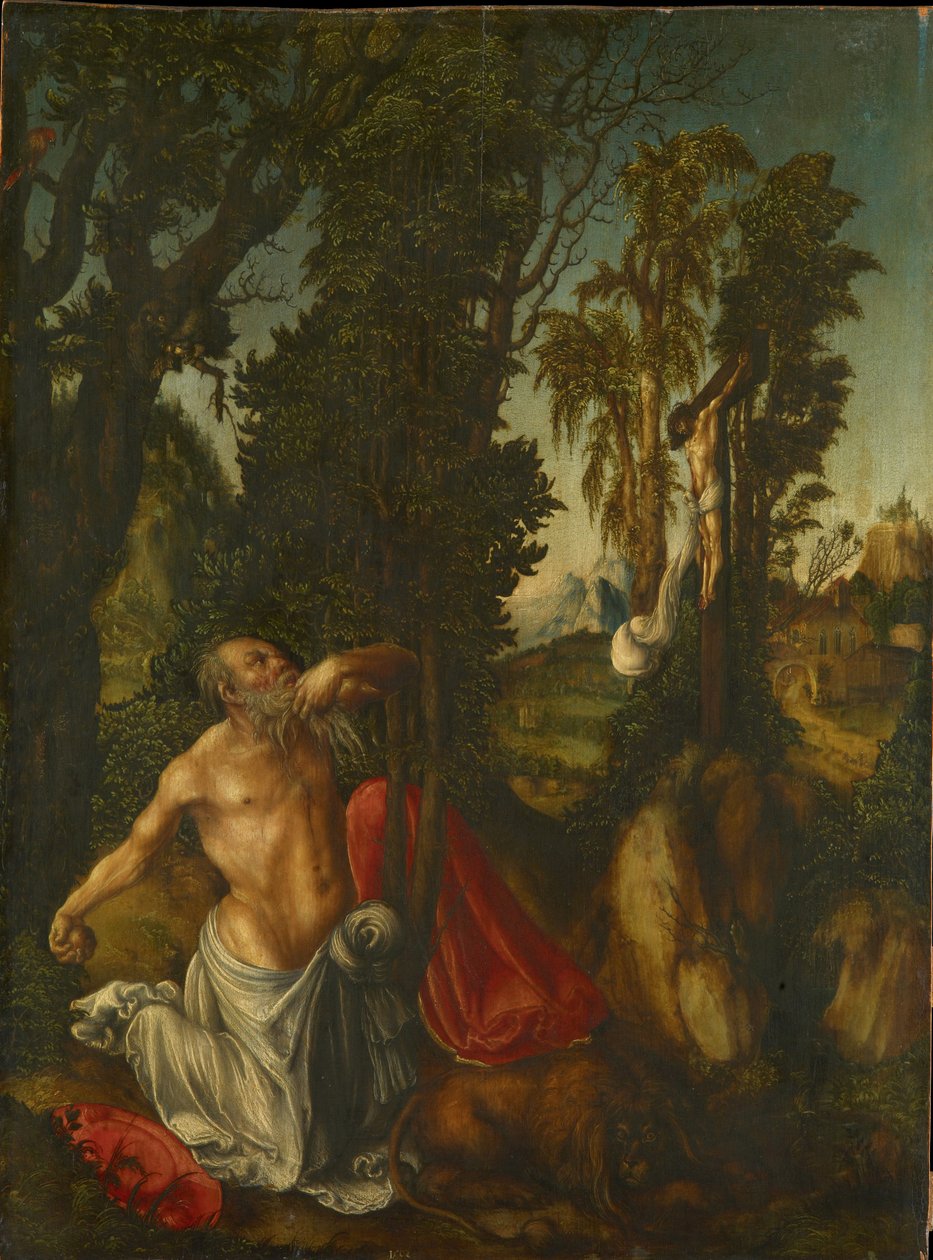 Den botfärdige Saint Hieronymus, 1502 av Lucas Cranach the Elder