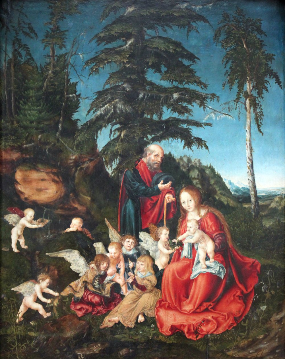 Resten på flyget till Egypten av Lucas Cranach the Elder
