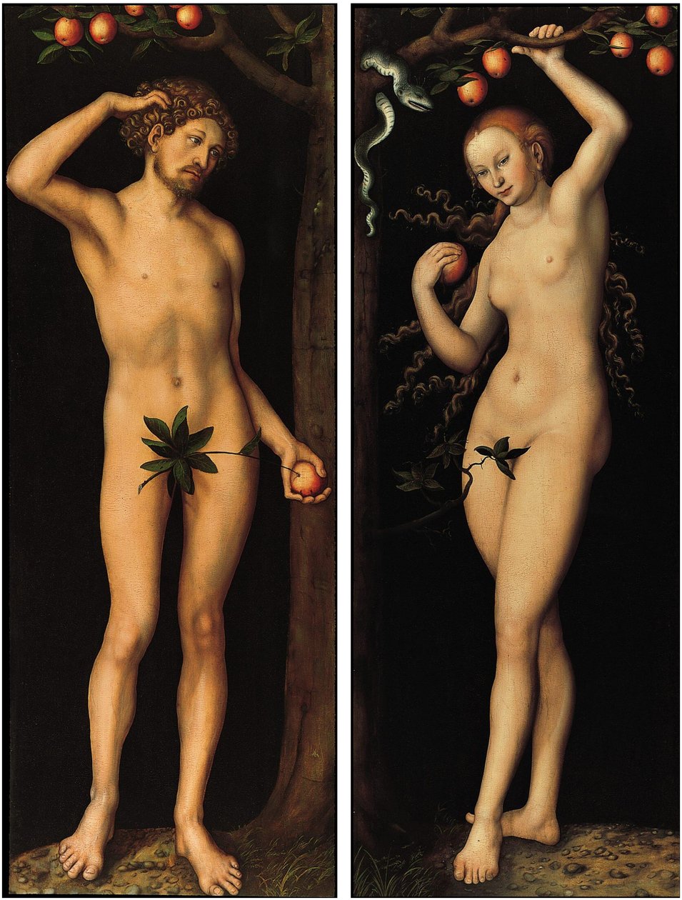 Ukrainska:  Adam och Eva Adam och Eva av Lucas Cranach the Elder