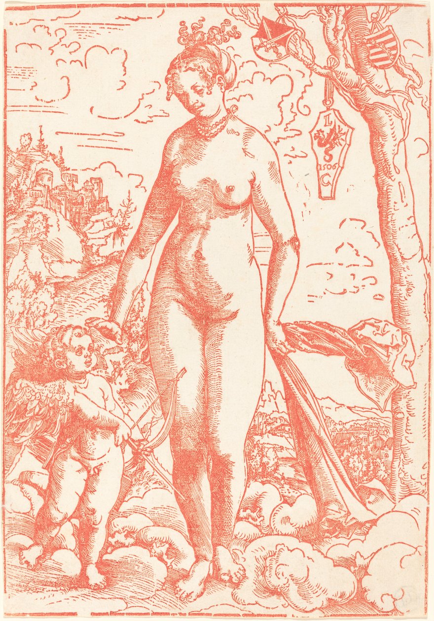 Venus och Amor av Lucas Cranach the Elder