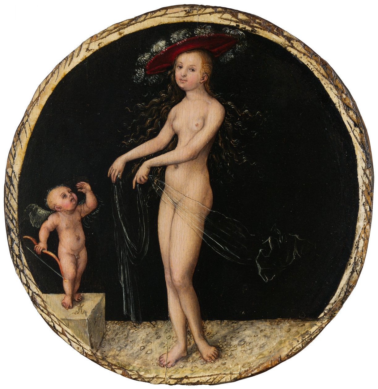 Venus och Amor av Lucas Cranach the Elder