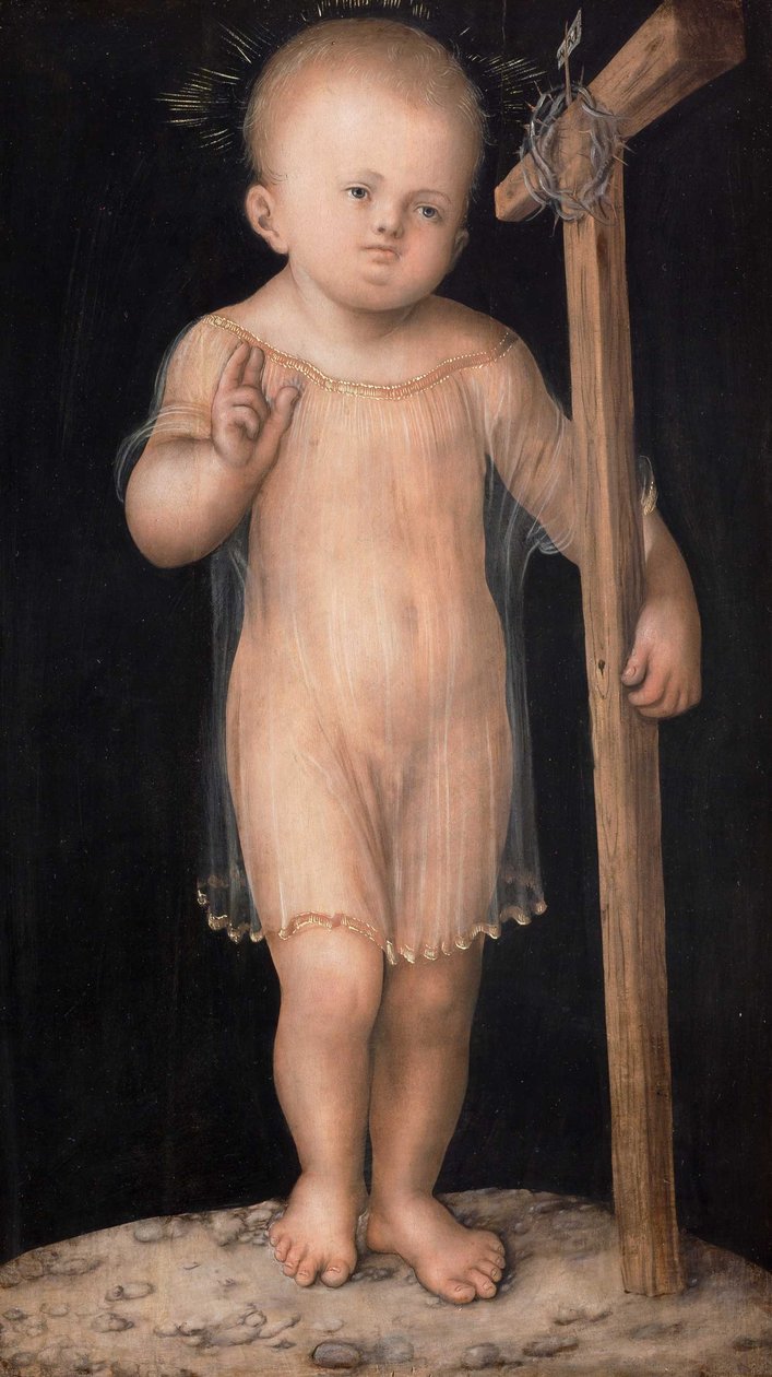 Kristusbarnets välsignelse [recto]; Smärtornas man [verso] av Lucas Cranach the Elder and workshop