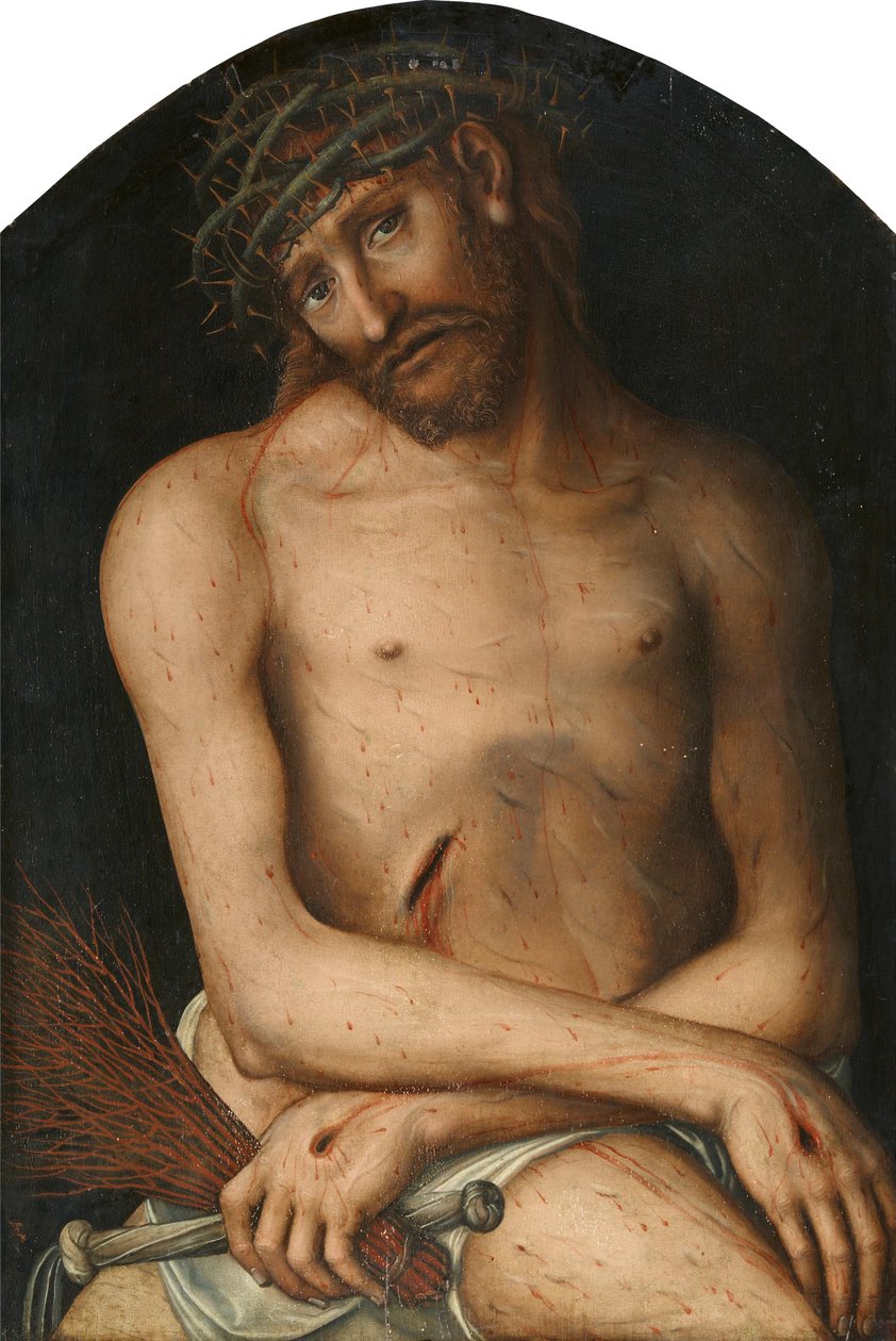 Tyska: Christus als Schmerzensmann Kristus som smärtornas man av Lucas Cranach the Elder and workshop