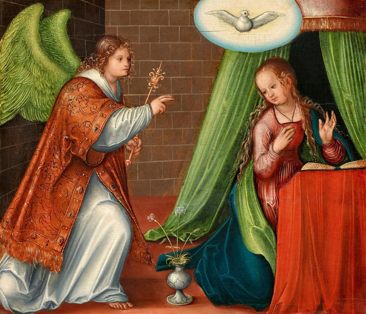 Tyska: Verkündigung an Maria The Annunciation av Lucas Cranach the Elder and workshop
