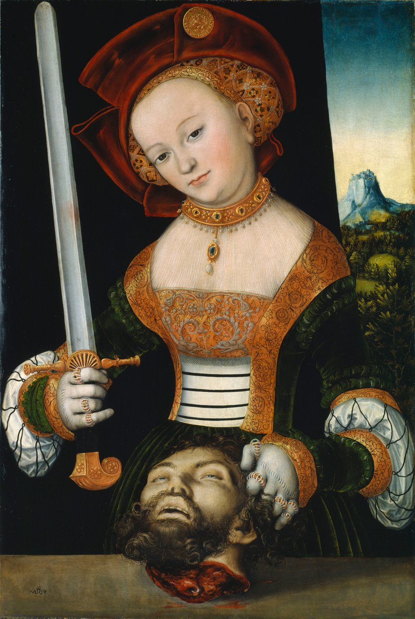 Judith med huvudet av Holophernes av Lucas Cranach the Elder and workshop