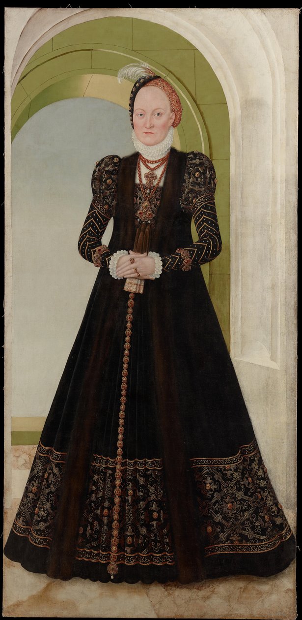 Anna av Danmark, hertiginna av Sachsen av Lucas Cranach the Younger