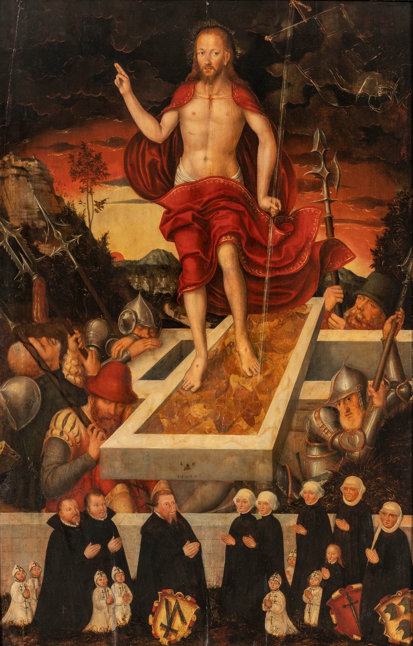 Tyska: Auferstehung Christi Kristi uppståndelse av Lucas Cranach the Younger
