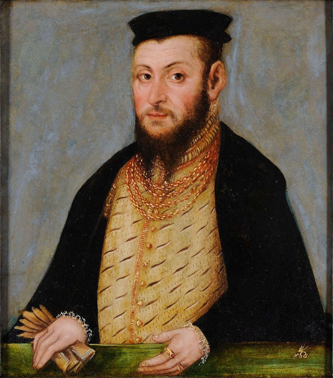 Polska: Porträtt av Zygmunta Augusta (1520-1572), króla Polski Sigismund II Augustus. av Lucas Cranach the Younger
