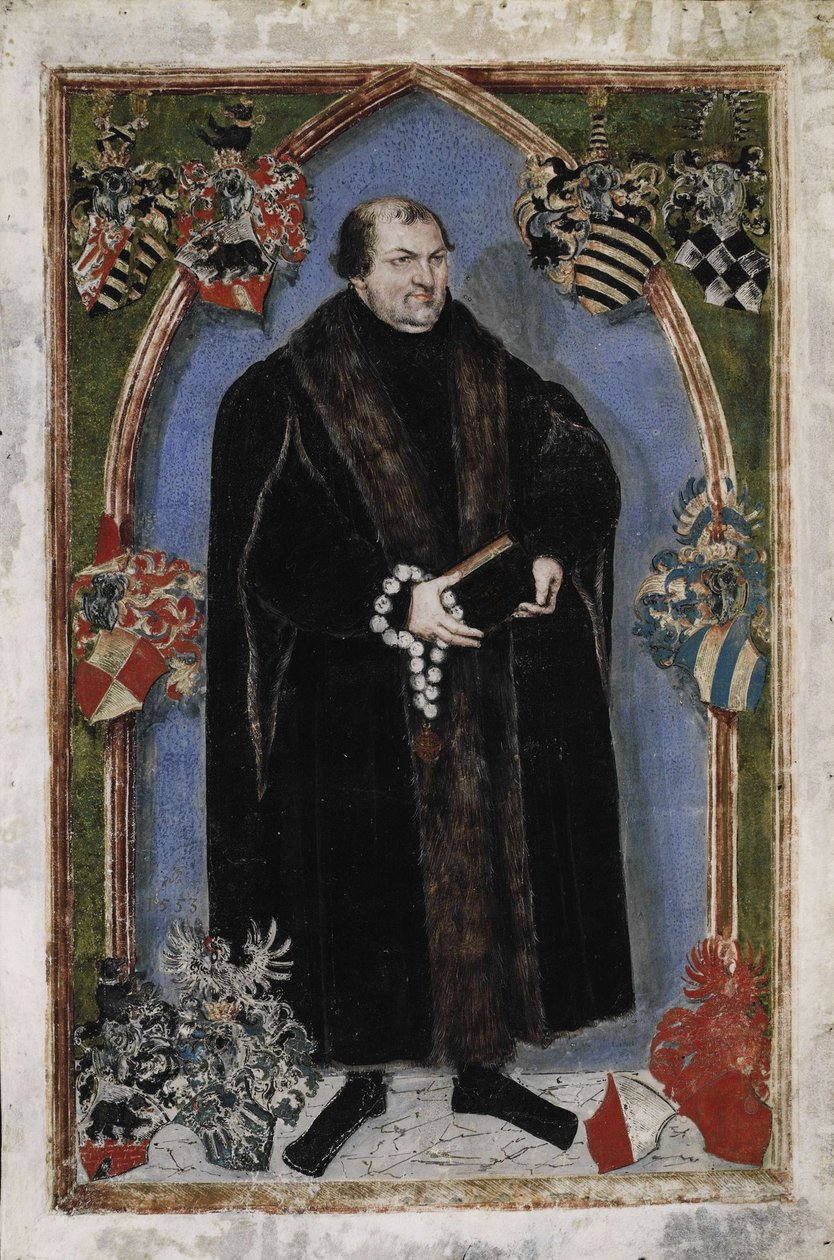 Porträtt av George III, prins av Anhalt-Dessau 1507-1553, 1553 av Lucas Cranach the Younger