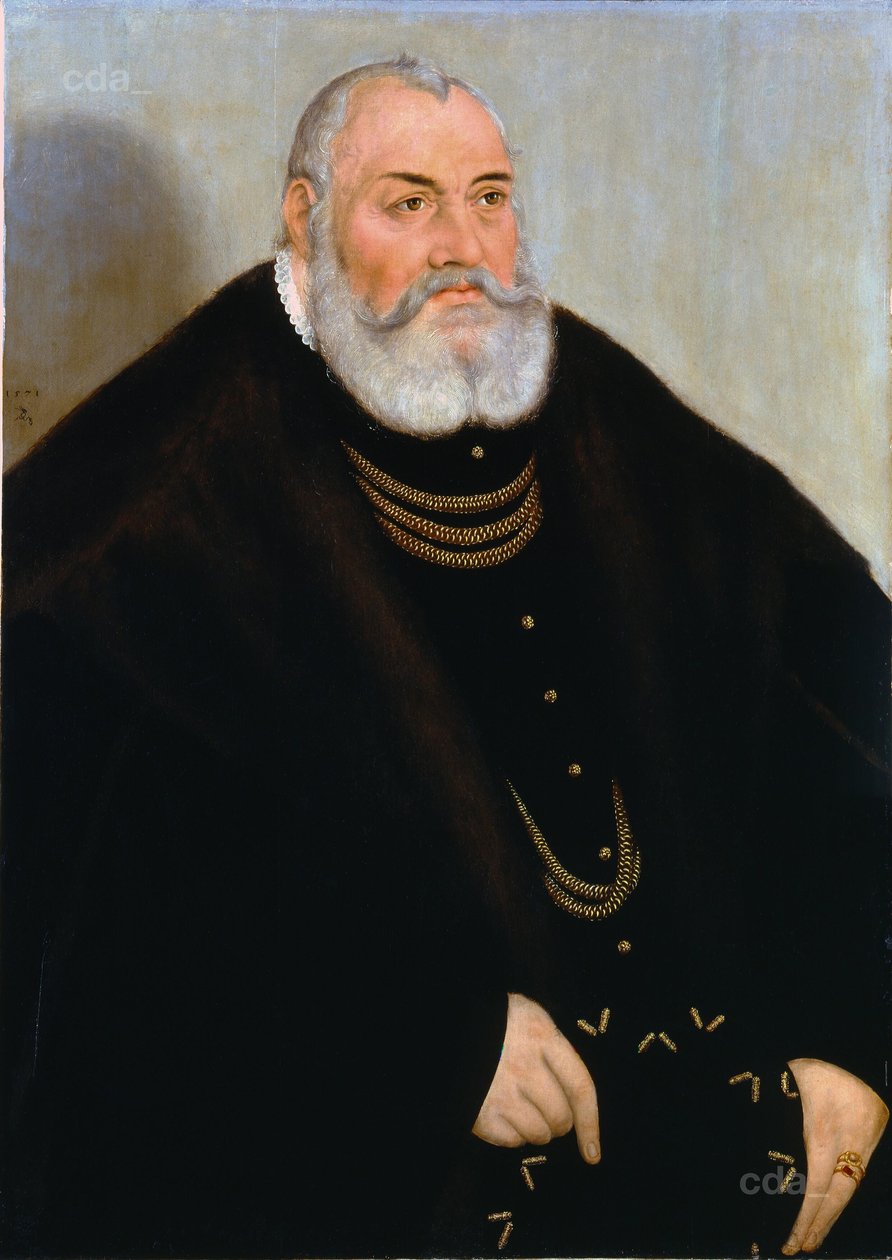 Porträtt av Georg den fromme av Brandenburg-Ansbach av Lucas Cranach the Younger