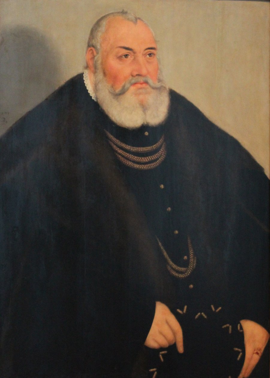 Porträtt av Georg den fromme av Brandenburg-Ansbach av Lucas Cranach the Younger