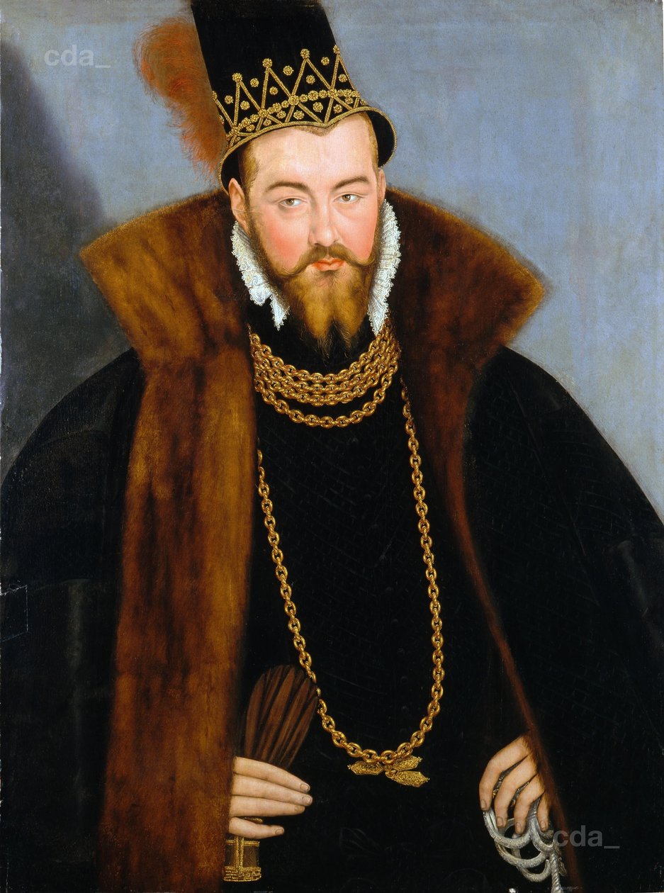 Porträtt av markgreve Georg Friedrich av Brandenburg-Ansbach-Bayreuth av Lucas Cranach the Younger