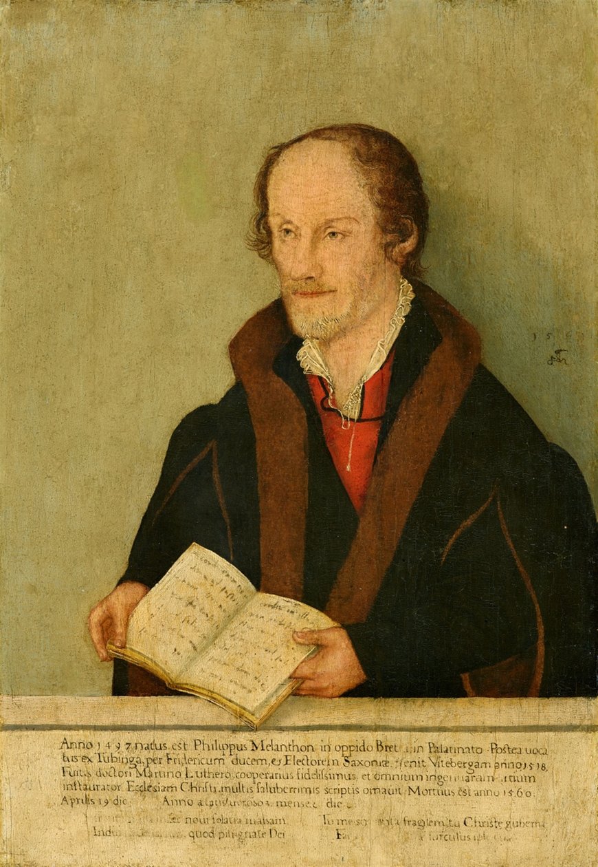Porträtt av Philipp Melanchthon av Lucas Cranach the Younger