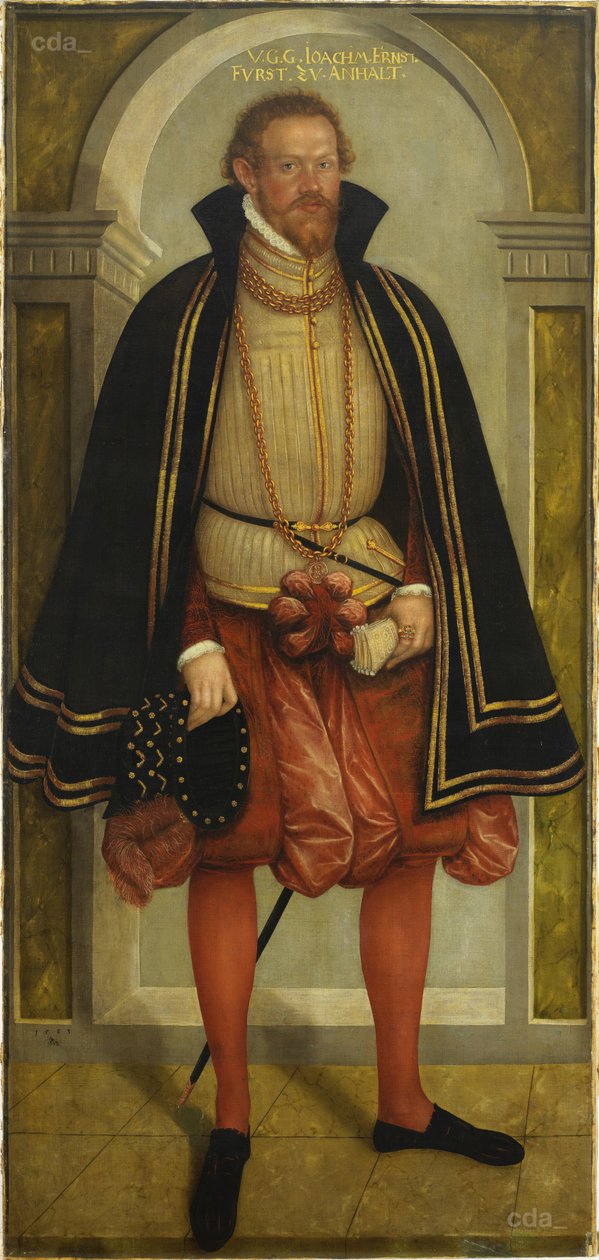Porträtt av prins Joachim Ernst von Anhalt (1536 - 1586) av Lucas Cranach the Younger