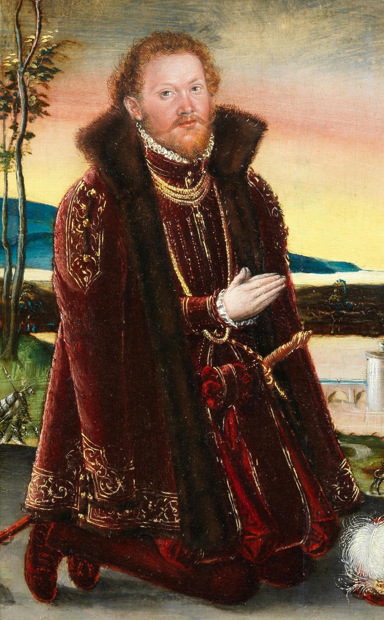 Porträtt av prins Joachim Ernst von Anhalt av Lucas Cranach the Younger