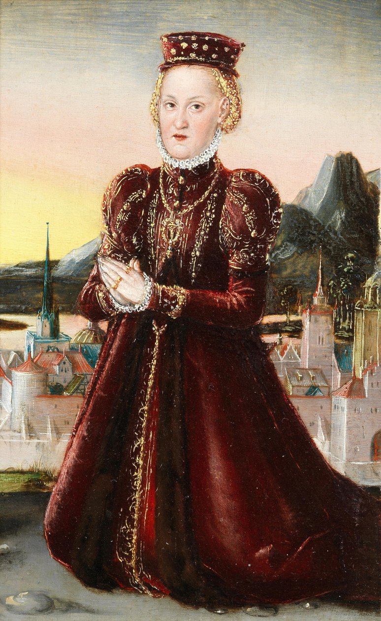 Porträtt av prinsessan Agnes Gräfin von Barby av Lucas Cranach the Younger