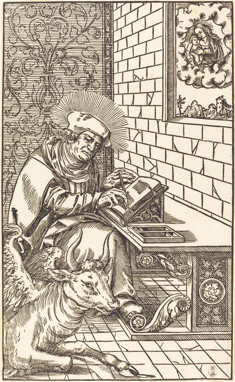 Sankt Lukas av Lucas Cranach the Younger