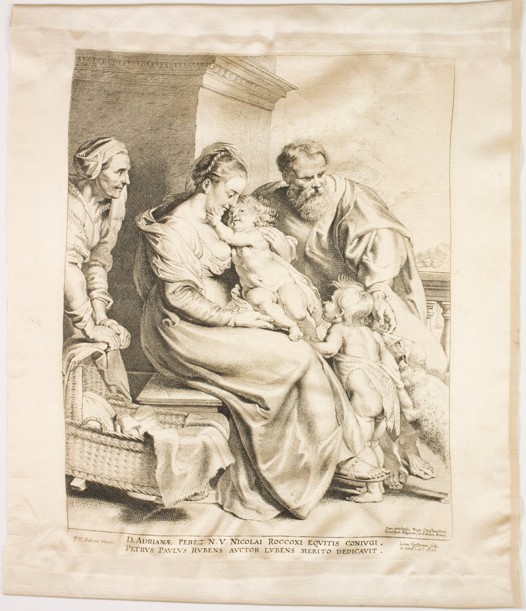 Den heliga familjen med Saint John och Saint Elizabeth av Lucas Emil Vorsterman