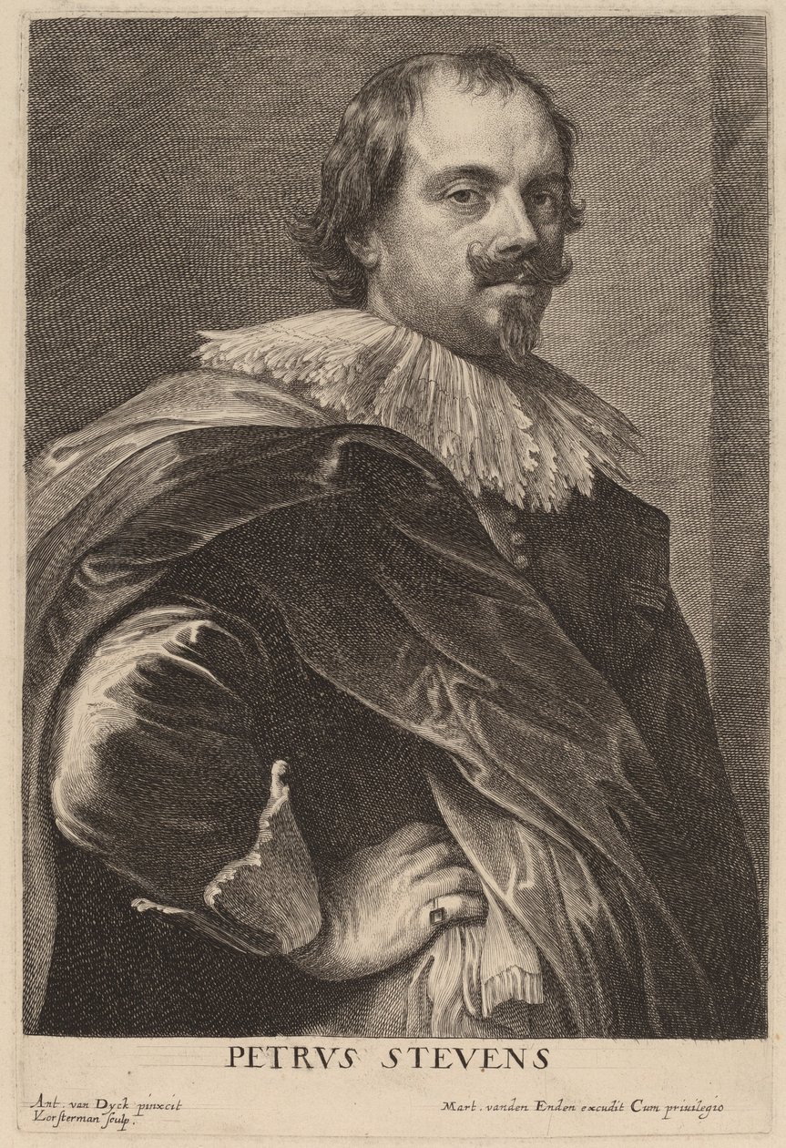 Petrus Stevens av Lucas Emil Vorsterman after Sir Anthony van Dyck