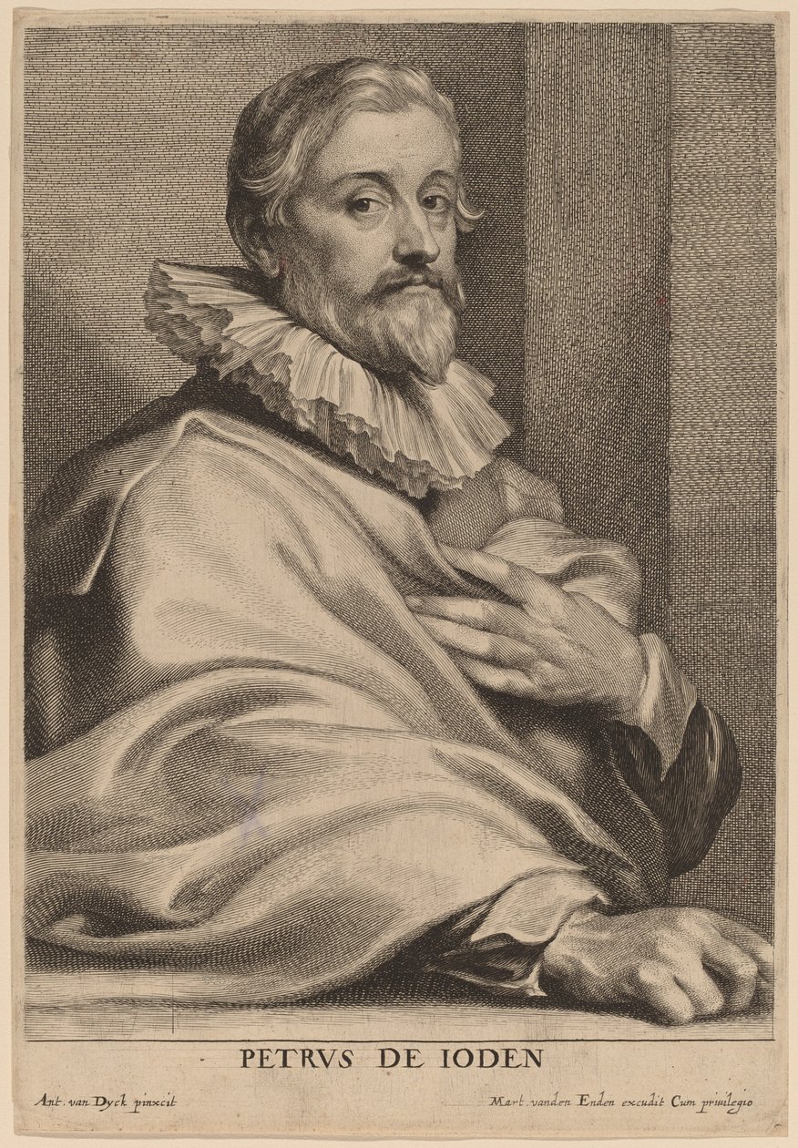 Pieter de Jode den äldre av Lucas Emil Vorsterman after Sir Anthony van Dyck