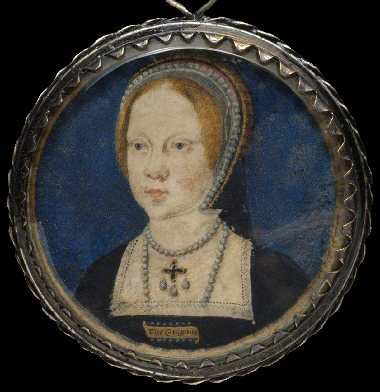 Porträtt av Mary I av England, ca 1521-1525 av Lucas Horenbout or Hornebault