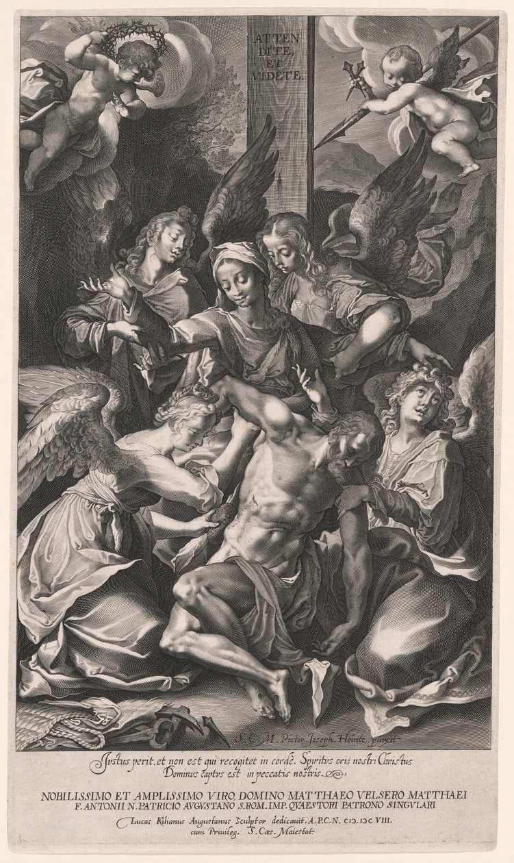 Pietà med änglar (nedtagning från korset) av Lucas Kilian