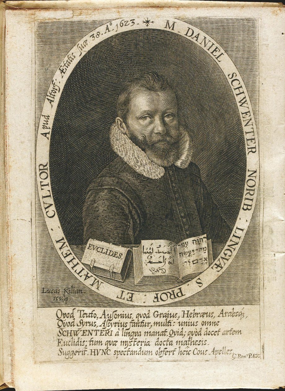 Porträtt av Daniel Schwenter 1585-1636 av Lucas Kilian