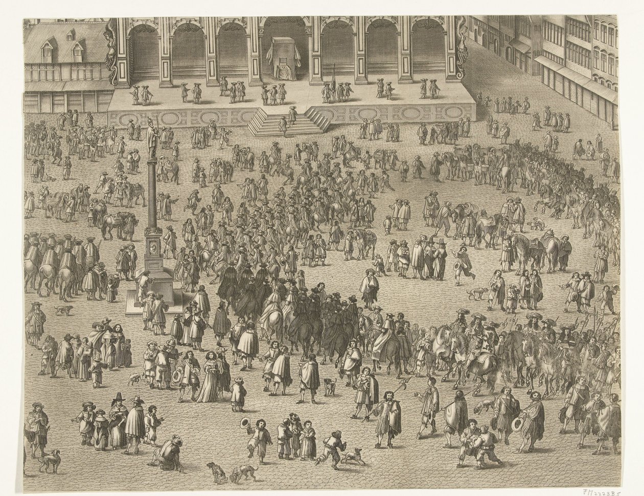 Kungörelse i Gent av Karl II av Spanien som greve av Flandern (blad 5), 1666 av Lucas Vorsterman (II)