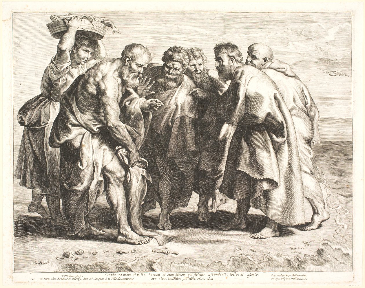 St. Peter hittar skattmyntet i en fisk av Lucas Vorsterman