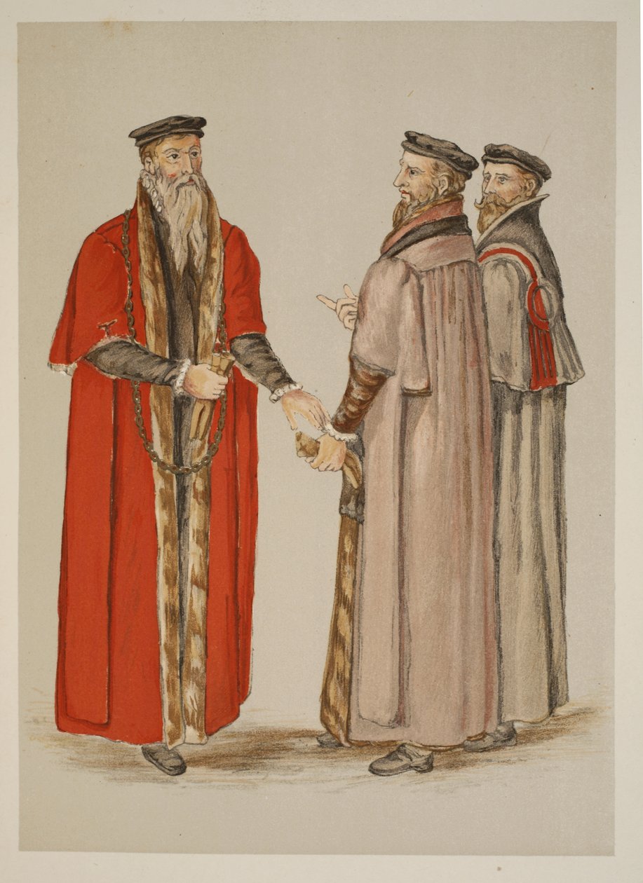 Lord Mayor, Aldermen and liveryman, från en beskrivning av England skriven under Elizabeth I:s regeringstid av Lucas de Heere