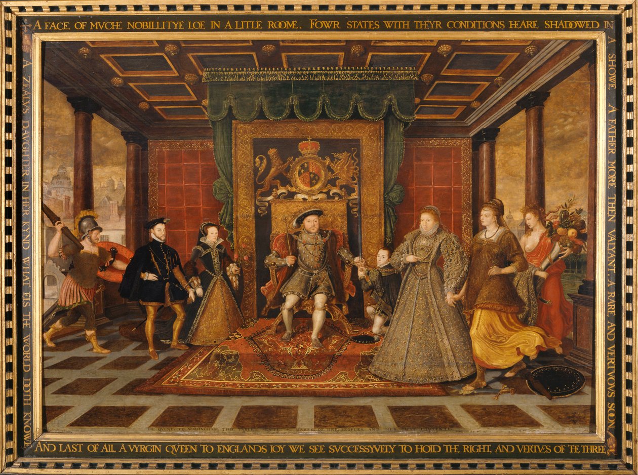 "The family of Henry VIII: An Allegory of the Tudor Succession", 1572 av Lucas de Heere