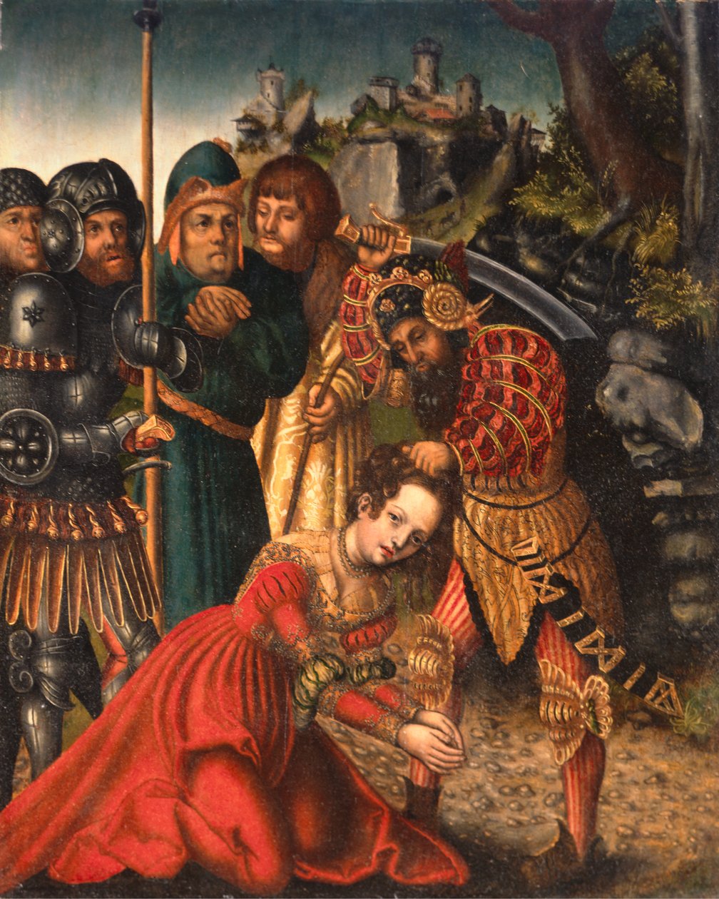Den heliga Katarinas martyrskap av Lucas school of Cranach