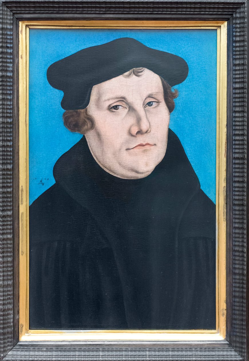 Porträtt av Martin Luther av Lucas the Elder (workshop of) Cranach