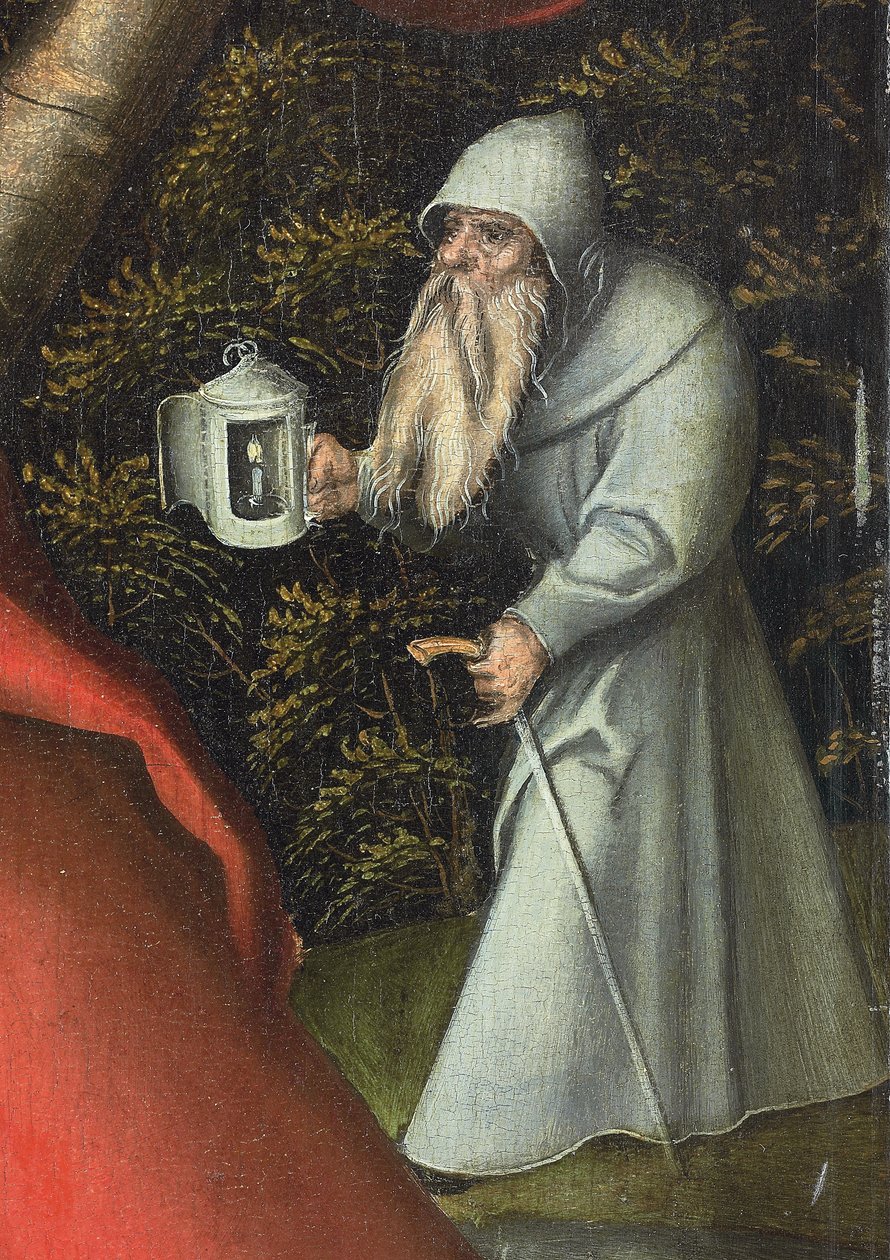 Saint Christopher bär Kristusbarnet (olja på panel) av Lucas the Elder (workshop of) Cranach