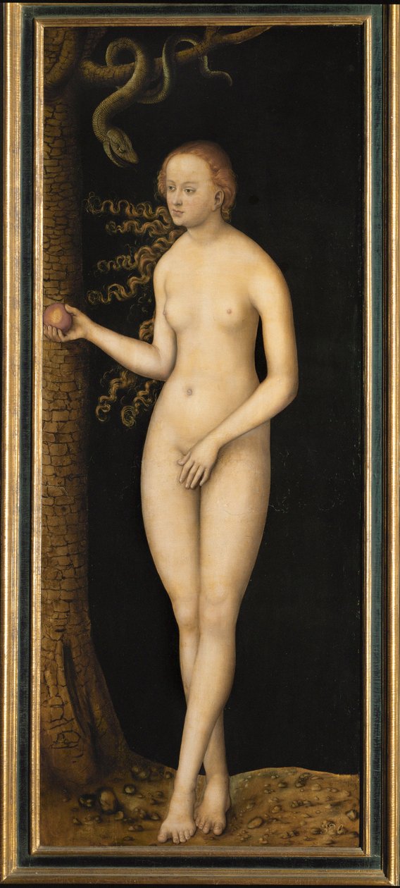 Eva. Yttre sidan av vingarna på ett altare ... (olja på trä) av Lucas the Elder Cranach